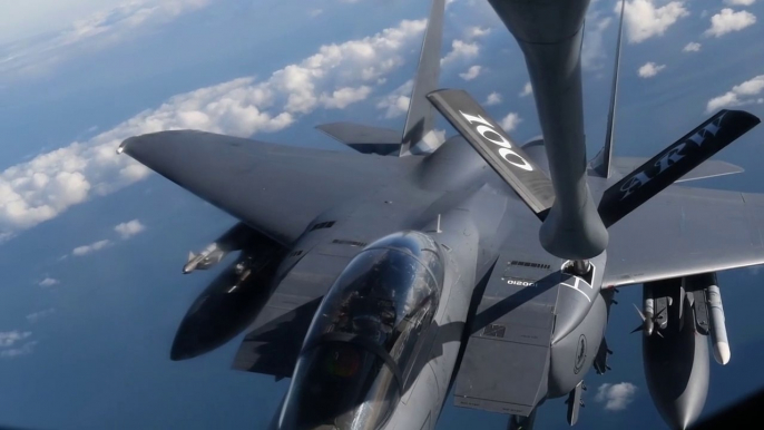 US Air Force • 100th Air Refueling Wing • Refuels F-15E Strike Eagles