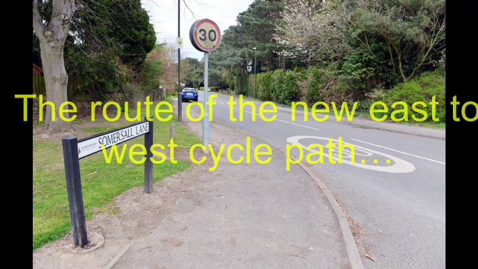 Chesterfield east to west cycle route