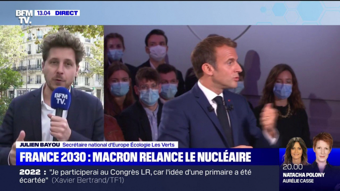 Investissement d'un milliard d'euros dans le nucléaire annoncé par Emmanuel Macron: "Il y a là une lubie de caractère déraisonnable", estime Julien Bayou, secrétaire national d'EELV