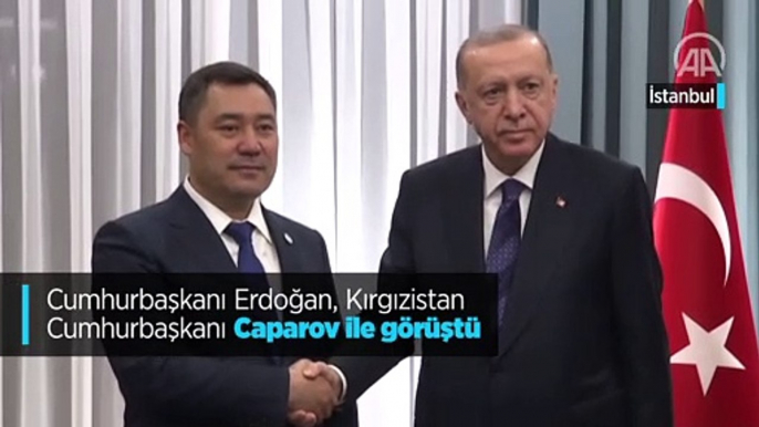 Cumhurbaşkanı Erdoğan, Kırgızistan Cumhurbaşkanı Caparov ile görüştü