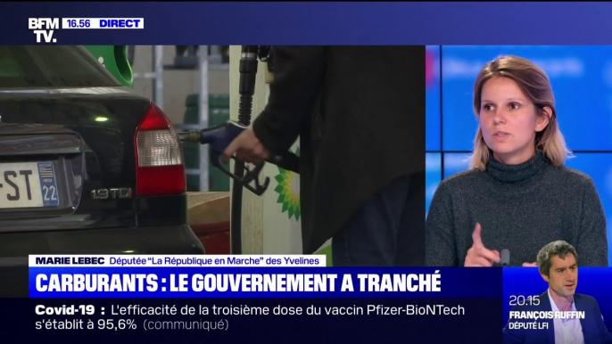 Carburants: pour Marie Lebec, députée LaREM, le chèque carburant permet de "chiffrer exactement ce que cela coûtera à l'État"