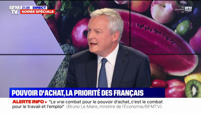 Bruno Le Maire: "Ce que ressentent les Français aujourd'hui sur le pouvoir d'achat est le résultat direct d'un choix national de travailler moins depuis plusieurs décennies"