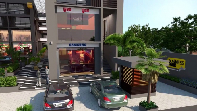 Business Park 3d architectural walkthrough created by Blueribbon 3d animation studio