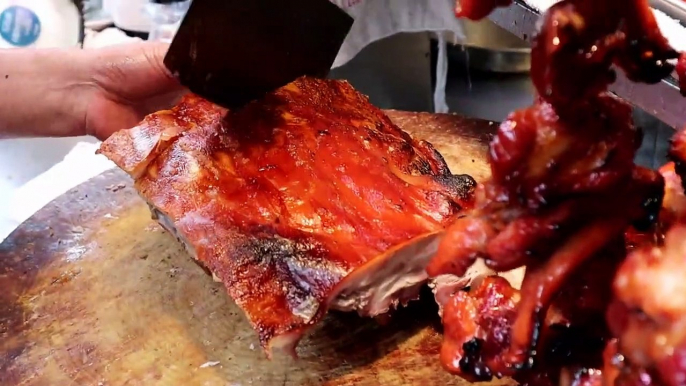 Street Food || YUMMY ||Roasted Duck Roasted Pork Ribs Delicious Hong Kong Food .