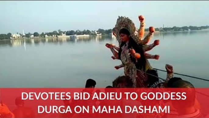 Devotees Bid Adieu To Goddess Durga On Maha Dashami