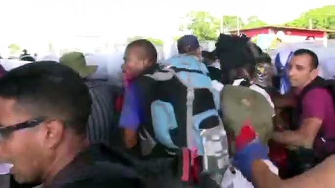 Caravana de migrantes em Tapachula