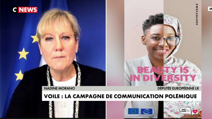 «Les contribuables français payent une initiative orchestrée en sous-main par des islamistes», affirme Nadine Morano à propos de la campagne de communication sur le hijab du Conseil de l'Europe