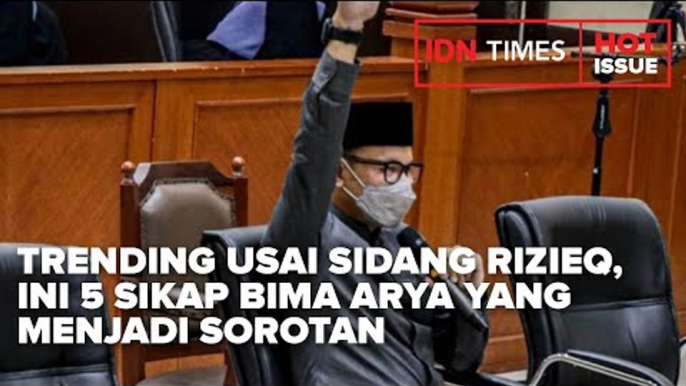 TRENDING USAI SIDANG RIZIEQ, INI 5 SIKAP BIMA ARYA YANG MENJADI SOROTAN