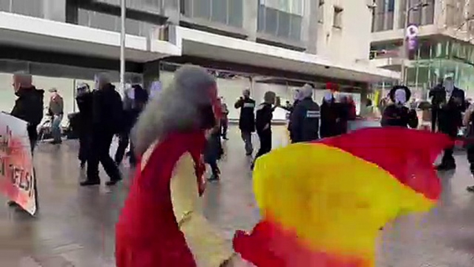 Dancing While The Planet Burns protest. This flash mob style event is organised by Extinction Rebellion Sheffield to draw public awareness to the COP 26 UN Climate Change Conference due to take place in Glasgow from 31st October to 12th November.