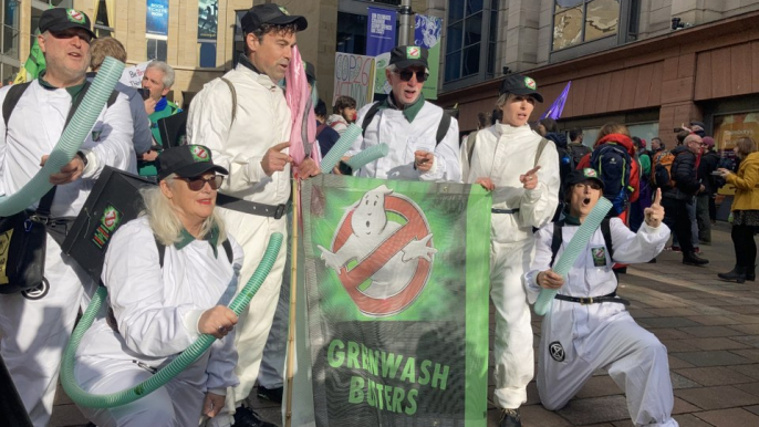 COP26: Extinction Rebellion protest in Glasgow