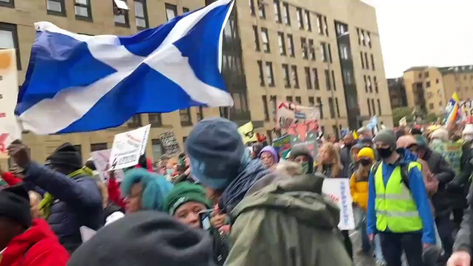 Climate justice march at #COP26 in Glasgow