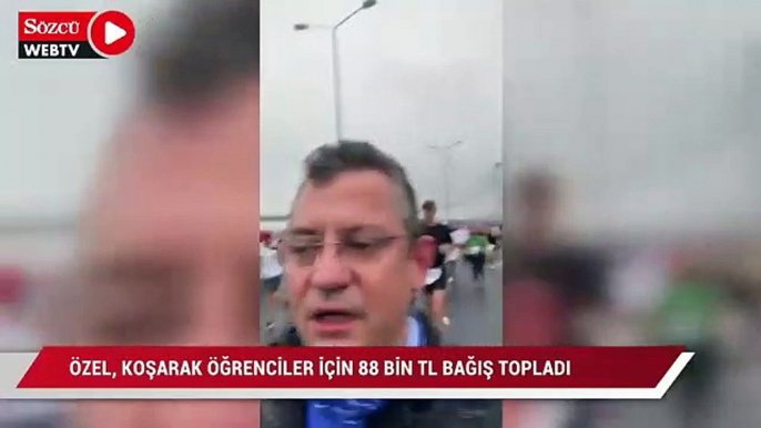 Özgür Özel İstanbul Maratonu'nda koşarak öğrenciler için 88 bin TL bağış topladı