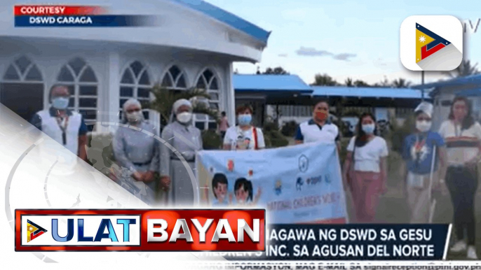 GOVERNMENT AT WORK: -Gift-giving activity, isinagawa ng DSWD sa Gesu Eucaristico Children's Inc. sa Agusan del Norte -Dep't of Agriculture, namahagi ng mga baka at kalabaw sa mga magsasaka sa Batangas -Mga pasahero at iba pang sakay ng sumadsad na LTC Tit