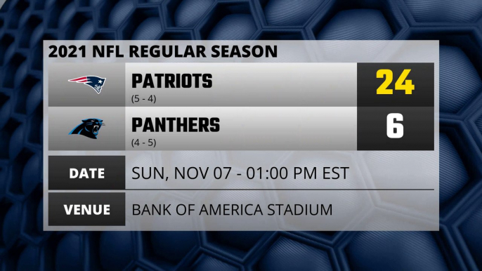 Patriots @ Panthers NFL Game Recap for SUN, NOV 07 - 01:00 PM EST