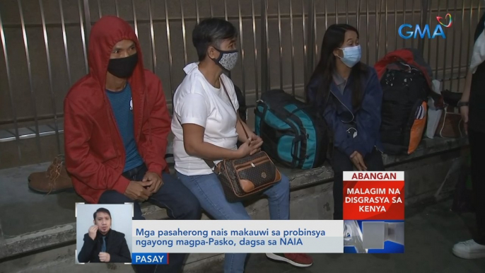 Mga pasaherong nais makauwi sa probinsya ngayong magpa-Pasko, dagsa sa NAIA | Saksi