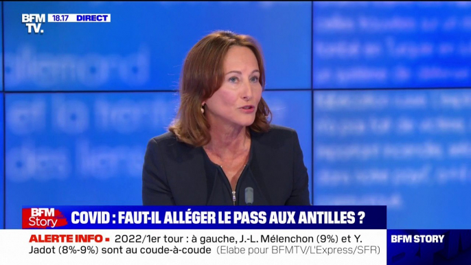 Pour Ségolène Royal, vouloir faire appliquer les mêmes règles en Guadeloupe qu'en métropole est "une imbécilité, un manque d'expérience, de connaissances des territoires"