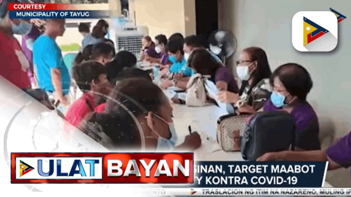 Simbahan, ginawang vaccination site sa Basco, Batanes  Tayug LGU sa Pangasinan, target maabot ang herd immunity kontra COVID-19   Mga residente sa Gingoog, Misamis Oriental, maagang pumila para magpabakuna  136 violators ng COVID-19 protocols, hinuli sa Z