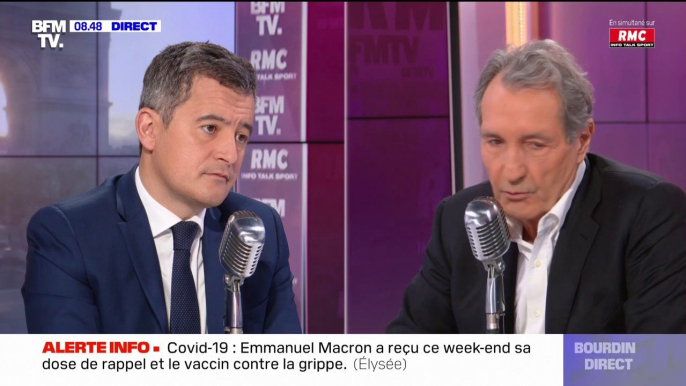 Doigt d'honneur d'Éric Zemmour: Gérald Darmanin considère que "si l'on pouvait rester à un niveau acceptable pour les Français, ça aiderait la politique"