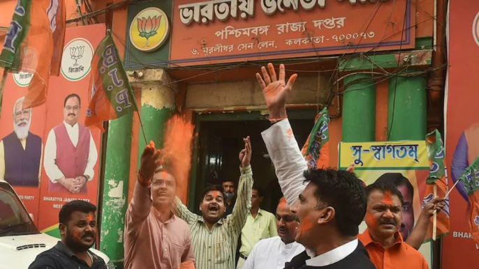 BJP sweeps Tripura polls, opposition says 'Khela Hobe'