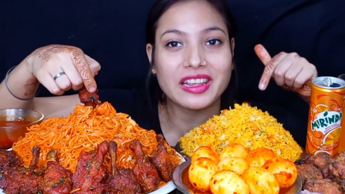 Asmr Eating  Spicy Chicken Schezwan Noodles, Chicken Lollipop, Chicken Fried Rice, Chicken Pakoda, Egg Foodie JD