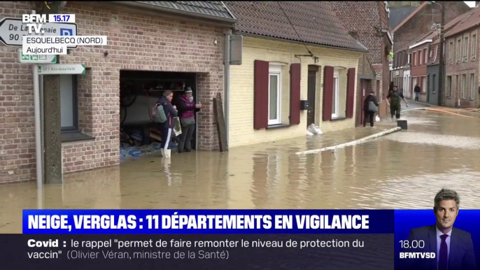 Les images des crues en cours dans le Nord après de fortes précipitations