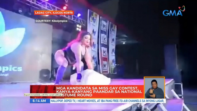 Mga kandidata sa Miss Gay contest, kanya-kanyang paandar sa national costume round | UB