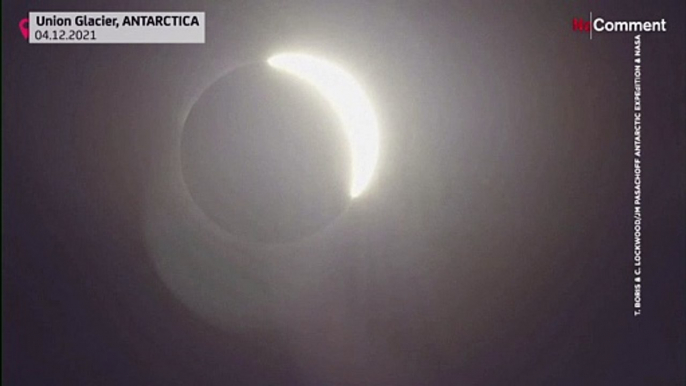 Total solar eclipse seen from Union Glacier, Antarctica