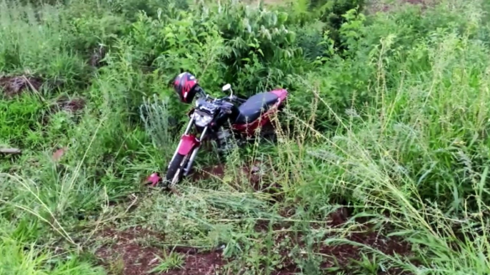 Motociclista de 34 anos fratura o fêmur ao sofrer queda na PR-180, em Rio do Salto; Siate e PRE foram mobilizados