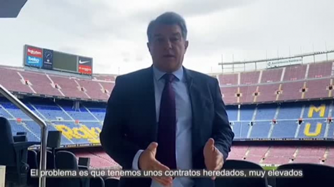 Laporta dice estar "esforzándose al máximo" para mejorar el primer equipo en el mercado de invierno