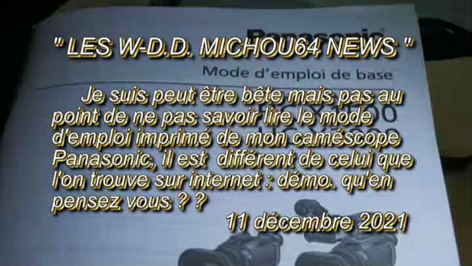 LES W-D.D. MICHOU64 NEWS - 11 DÉCEMBRE 2021 - PAU - IL SEMBLERAIT QU'IL Y AIT UNE DIFFÉRENCE  ENTRE LE MODE D'EMPLOI IMPRIMÉ ET LA PAGE INTERNET DU HC X 1500