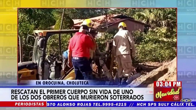 ¡Desagracia! Dos obreros mueren soterrados en carretera hacia Orocuina, Choluteca