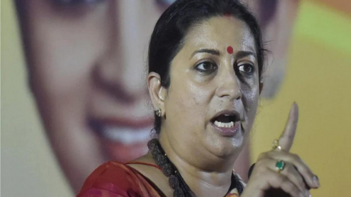 Karnataka: Smriti Irani lashes out at Congress MLA