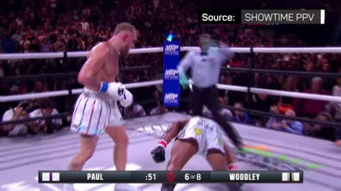 Jake Paul delivers vicious blow to KO Woodley