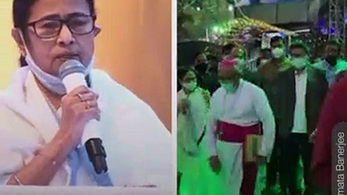 West Bengal CM Mamata Banerjee Inaugurates Christmas Carnival At Park Street