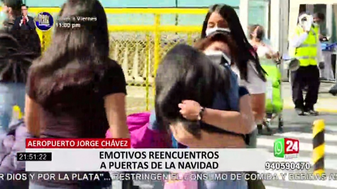 Emotivos reencuentros por Navidad en el Aeropuerto Internacional Jorge Chávez