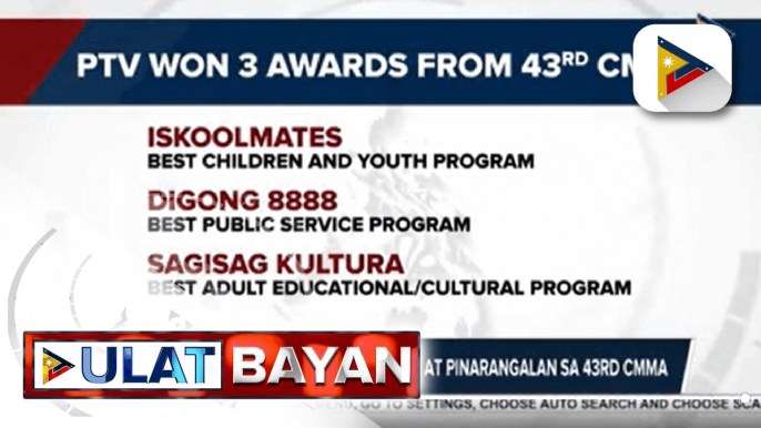 Ilang programa ng PTV, kinilala at pinarangalan sa 43rd CMMA