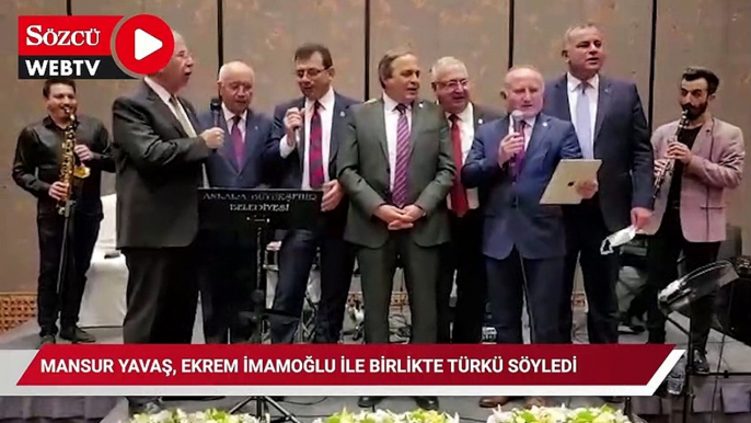 Mansur Yavaş, Ekrem İmamoğlu ile birlikte "Ankara'nın taşına bak" türküsünü söyledi