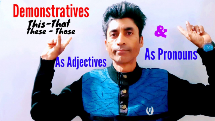 Demonstratives as adjectives and Pronouns. Grammar learning. English education.Krishnan R Learns.