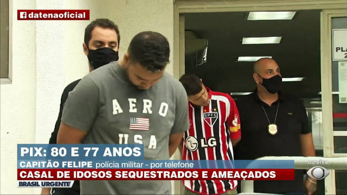 Ao vivo no Brasil Urgente, o Capitão Felipe da PM, deu detelhes sobre o caso em que um casal de idosos foi sequestrado e ameaçado por integrantes de mais uma quadrilha do pix.