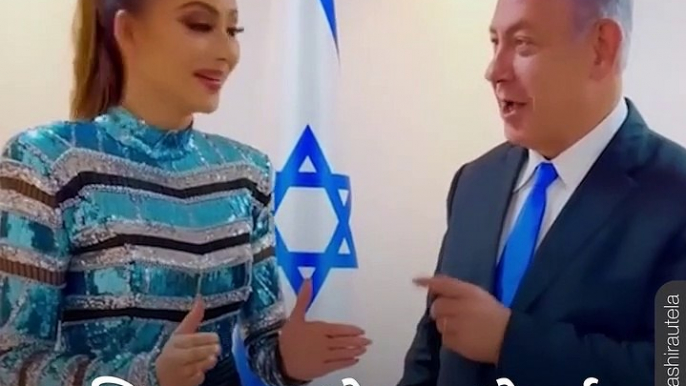 Watch: Urvashi Rautela Learns Hebrew from Former Israel PM Benjamin Netanyahu