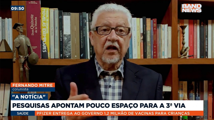 Pesquisas apontam pouco espaço para a 3° via. Veja na coluna "A Notícia" com Fernando Mitre (@fernandomitre).Saiba mais em youtube.com.br/bandjornalismo#BandNews #política