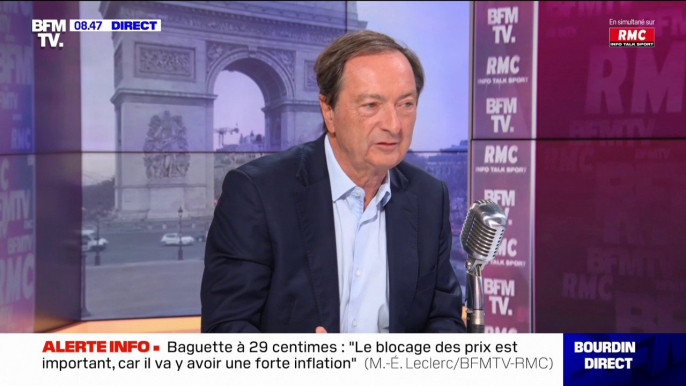 Michel-Edouard Leclerc: "On va avoir une inflation de 5% sur l'alimentaire et de 7% sur le non-alimentaire"