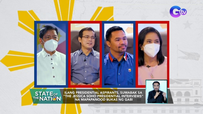 Ilang presidential aspirants, sumabak sa "The Jessica Soho Presidential Interviews" na mapapanood bukas ng gabi | SONA