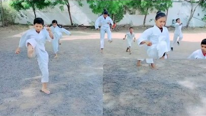 Karate tranning । Karate kids practice। Karate class।