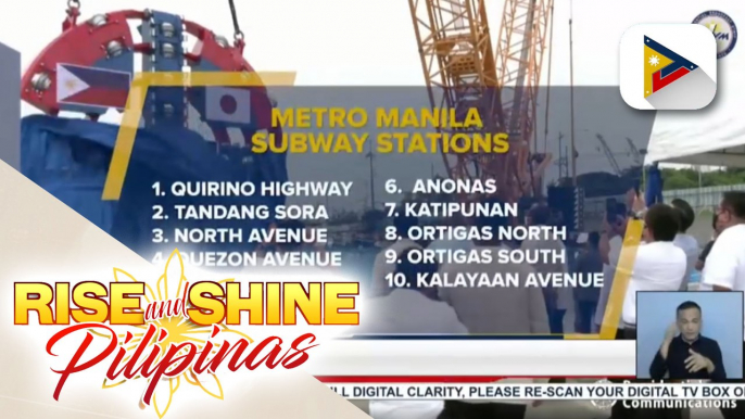 Pres. Duterte, pinangunahan ang pagbaba ng tunnel boring machine para sa construction ng Metro Manila subway