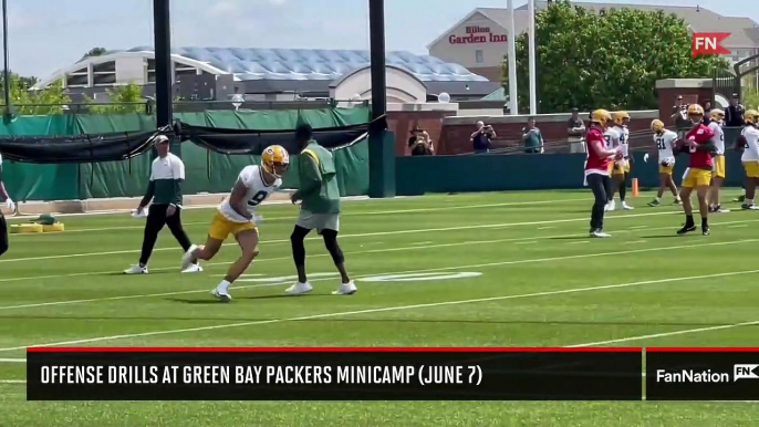 Offense Drills at Green Bay Packers Minicamp on June 7