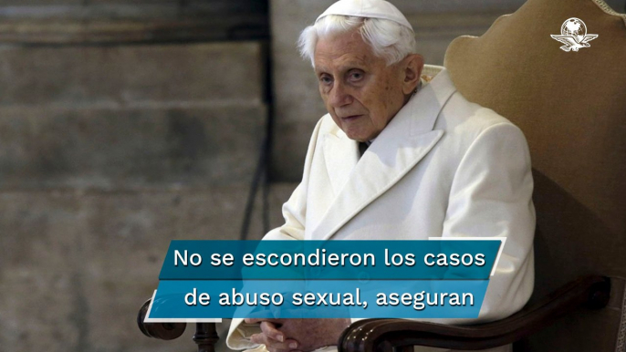 Papa emérito Benedicto XVI pide perdón por "abusos y errores" de la Iglesia Católica