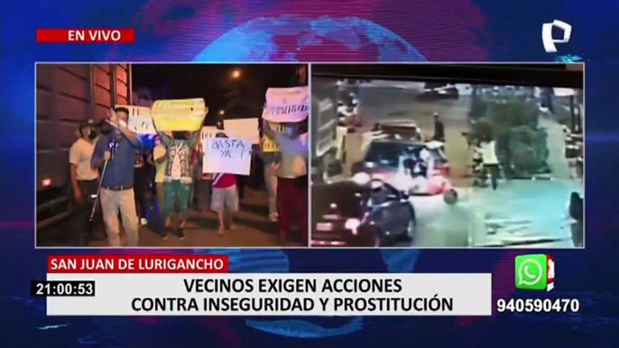 ¡Hartos de la inseguridad ciudadana!: Vecinos protestan contra la delincuencia y la prostitución en SJL