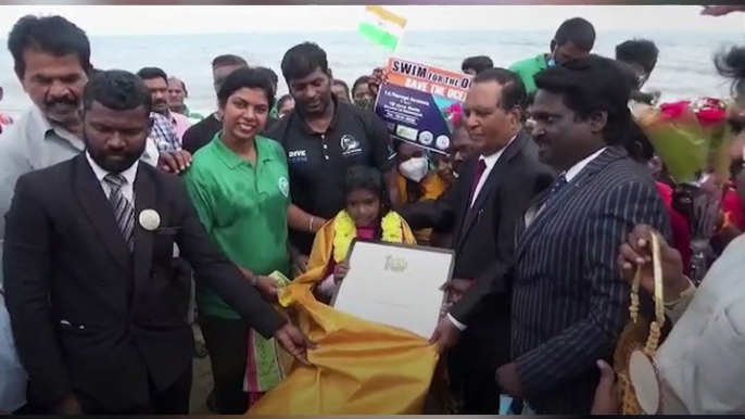 8 Year Old Swims 19 KMs in 6 hours To Raise Environmental Awareness