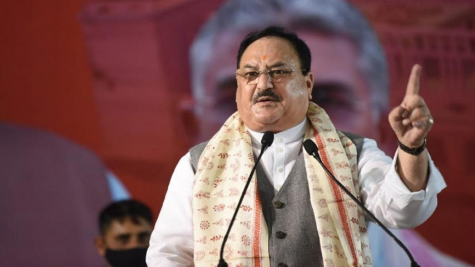 JP Nadda's door-to-door campaign in Hathras today